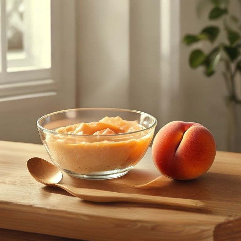 Bebeklere Özel İ̇rmikli Ve Şeftalili Vitaminli Püre Yapımı