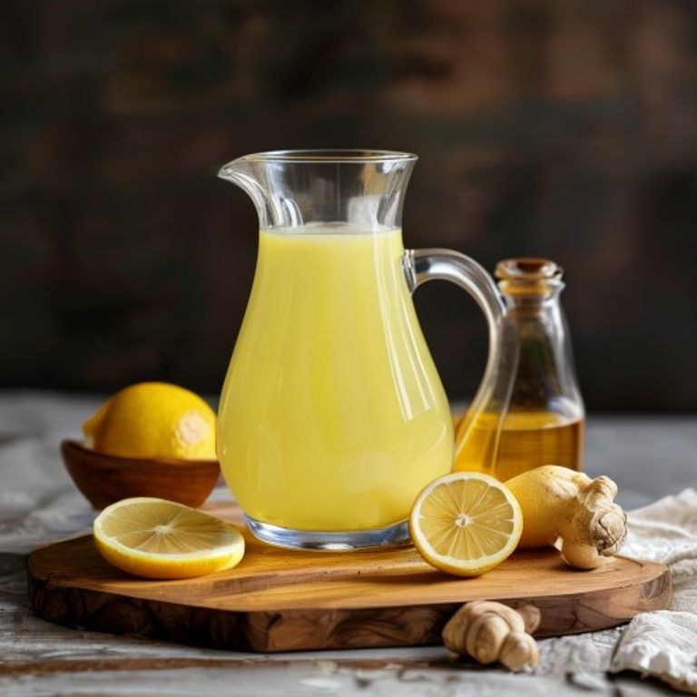 Ev Yapımı Taze Zencefilli Ve Ballı Limonata Hazırlığı