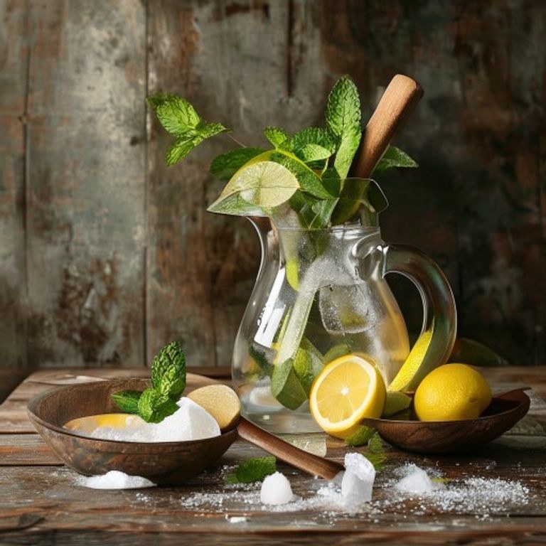 Ev Yapımı Taze Naneli Ve Limonlu Ferahlatıcı İ̇çecek